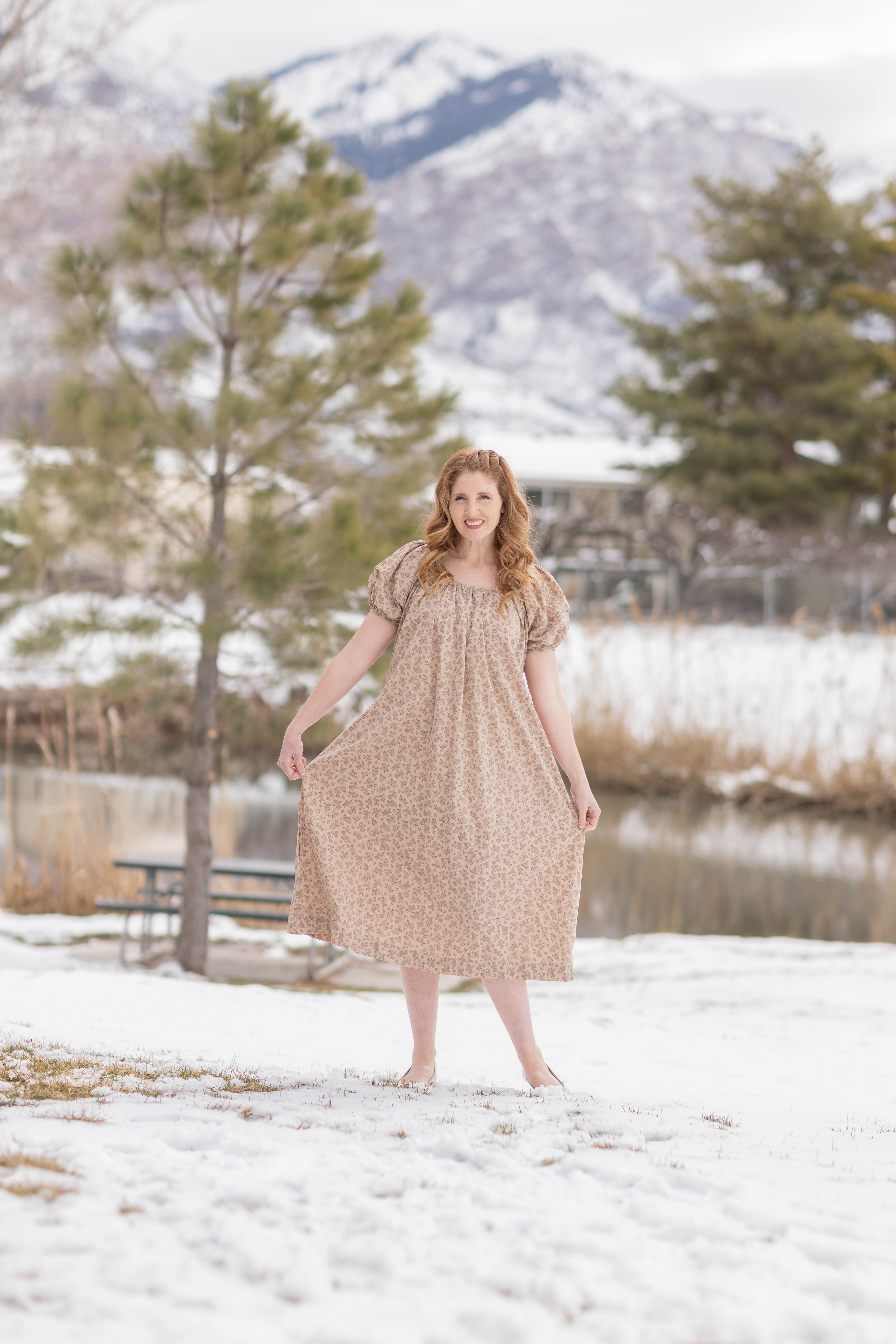 Dawn dress--tan
